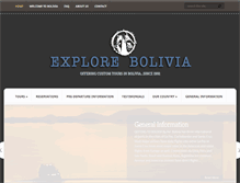 Tablet Screenshot of explorebolivia.com